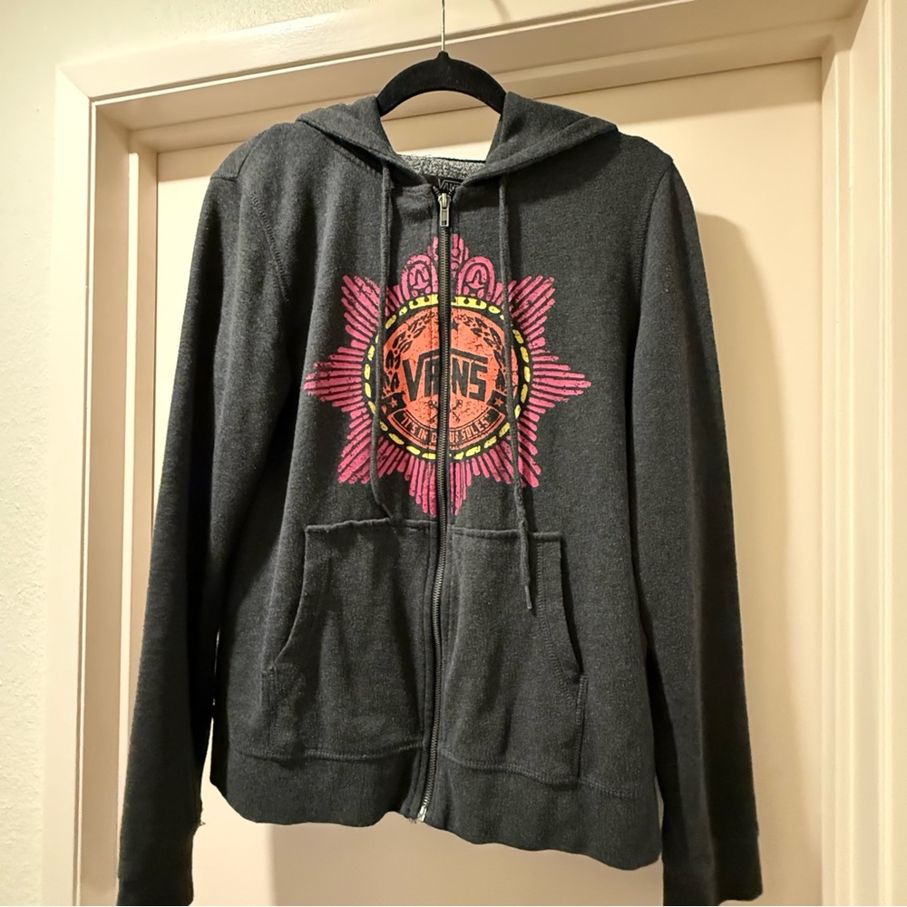Vans Black and Gray Knit Sweater